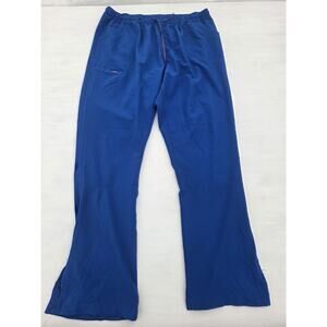 Med Couture Scrub Pants Womens XL Pockets Blue Medical Nurse Dental Vet